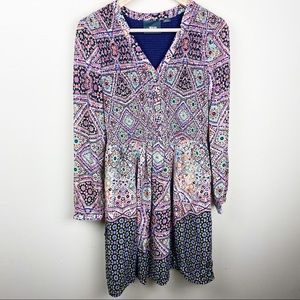 ANTHROPOLOGIE • Maeve Tiled Amethyst Dress